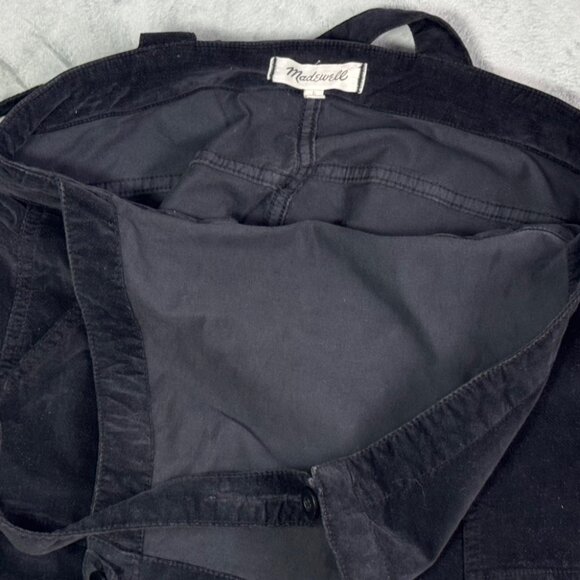 Madewell Black Velvet Skinny Overalls - Picture 3 of 5